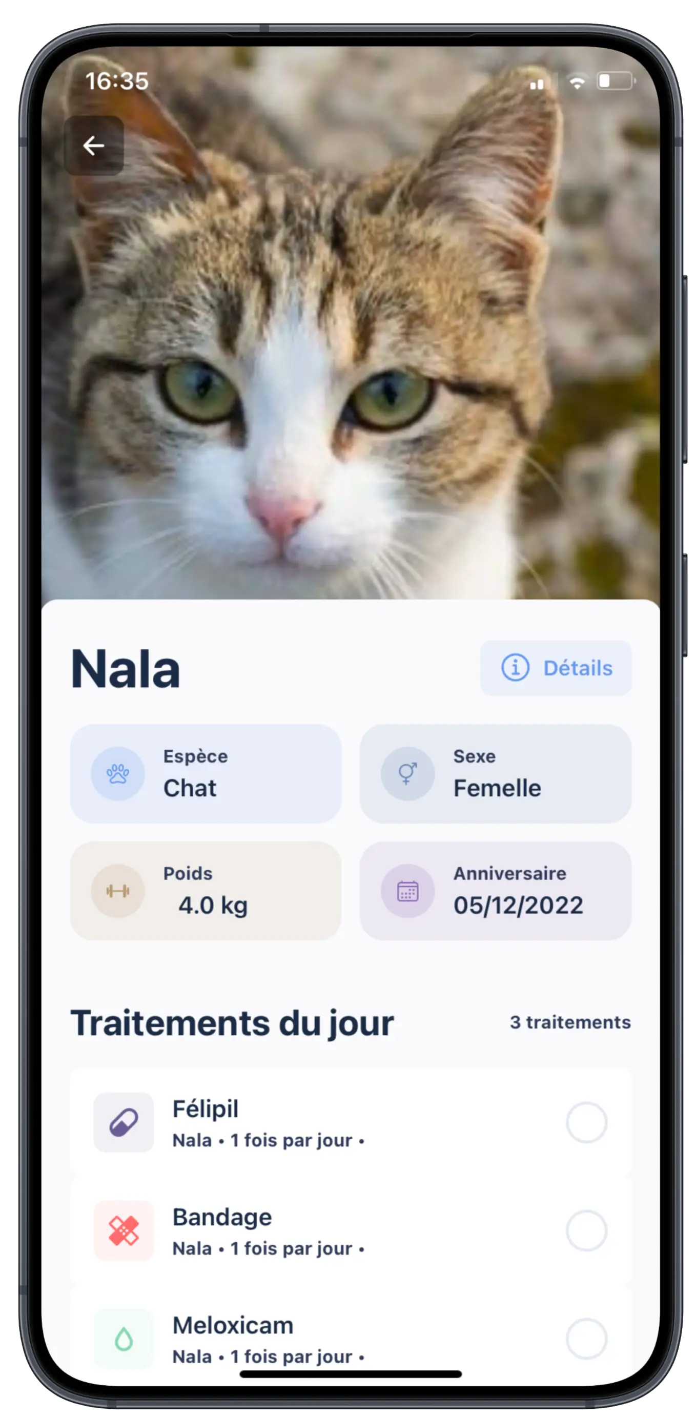 PetPall App Interface on iPhone